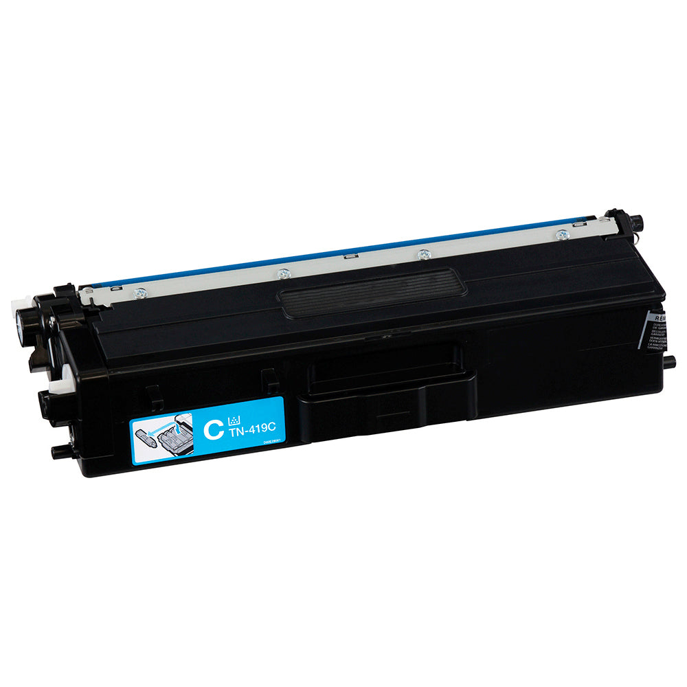 Cartucho de Toner Compatível Brother, TN419CY, Ciano, Para HLL8360CDW, MFCL8610, MFCL8900CDW, MFCL9570CDW, Premium 9K