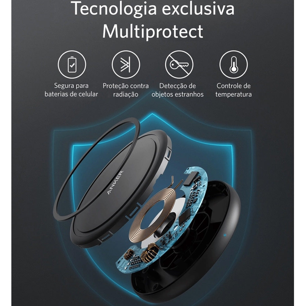 Carregador Wireless Anker PowerWave ii Pad Bivolt