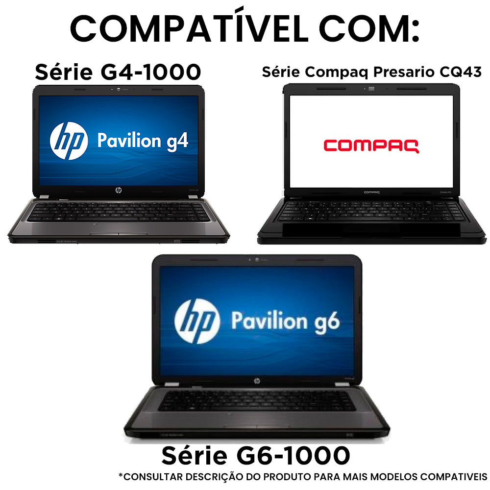 Teclado Notebook Compatível HP G4-1000, G6-1000, CQ43, CQ57, CQ58, PN:MB305-001, Preto