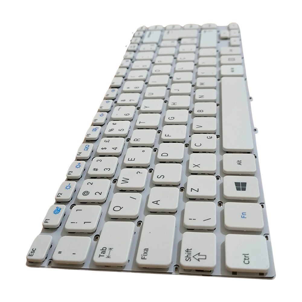 Teclado Notebook Samsung NP270E4E, NP275, NP355V4X , Com Tecla "Ç", S/ Teclado Númerico, Sem Frame, Branco
