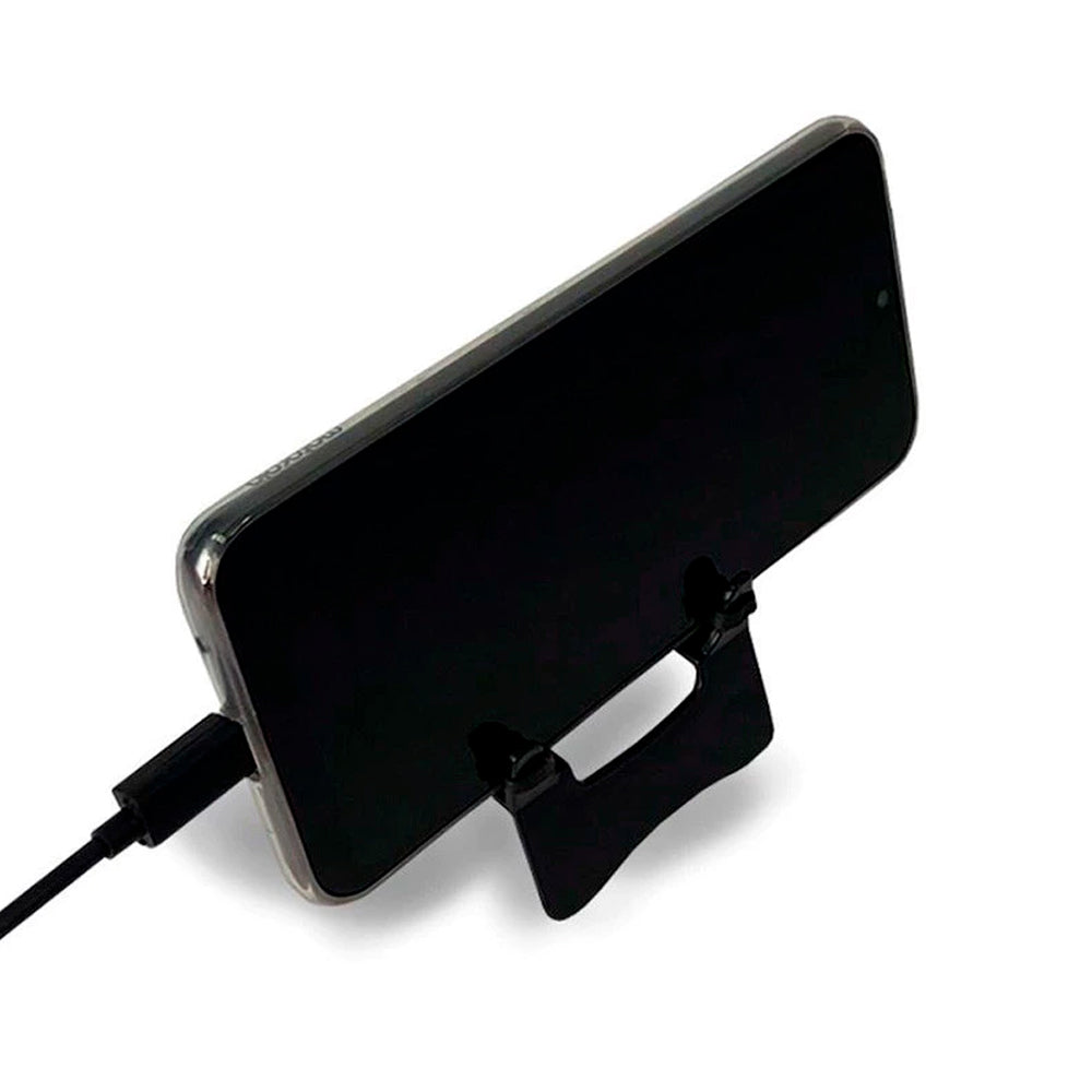 Suporte Para Celular de Mesa, Ergonômico, Multiuso, Ajustável, Reliza, Conforto e Estabilidade - Preto