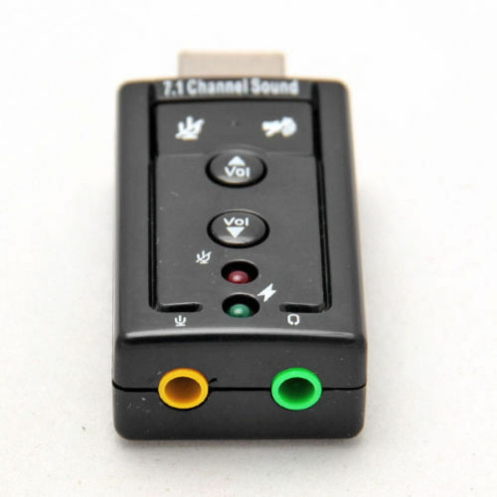 Placa De Som Usb Externa 7.1 Virtual Channel Sound Para Pc e Notebook