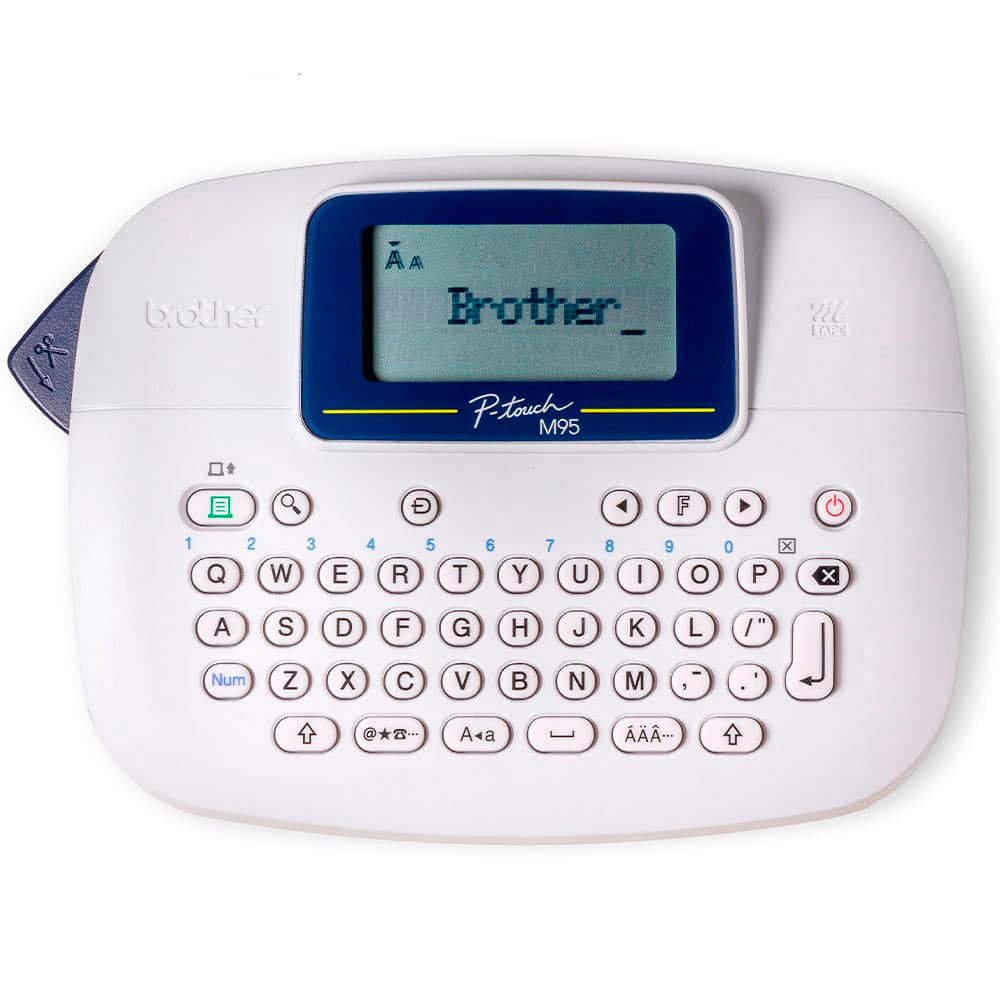 Rotulador Eletrônico Brother, Portátil, PTM95WT, Branco, 12mm, Teclado QWERTY