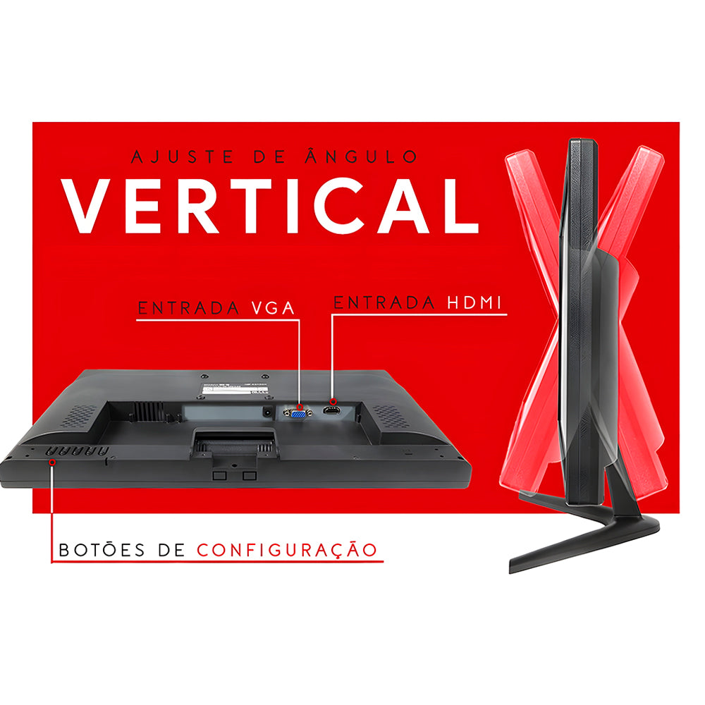 Monitor LED 19 Polegadas 5ms MR-19, Resolução HD 1440x900 - C3Tech