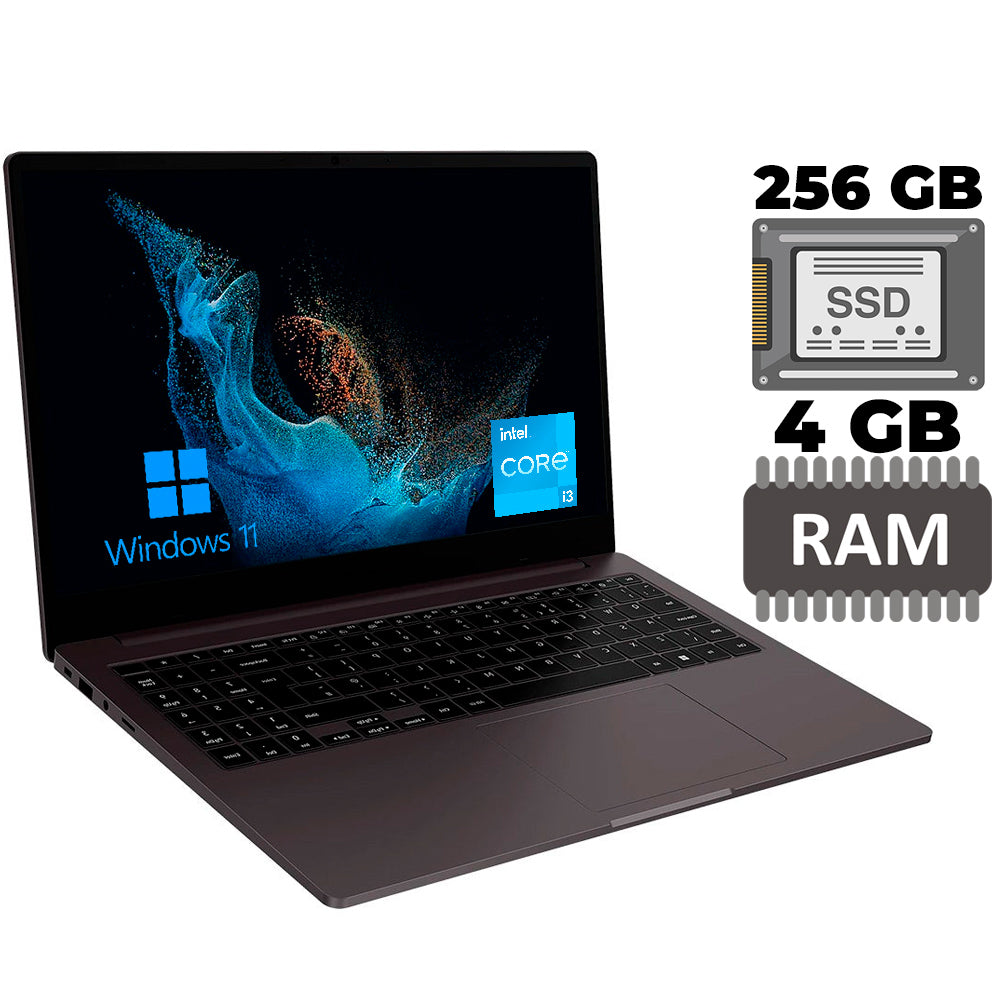 Notebook Samsung Book2 Intel® Core i3-1215U, 15.6'' FHD LED, 4GB RAM, 256GB SSD, NP550XED-KT3BR Windows 11, Grafite
