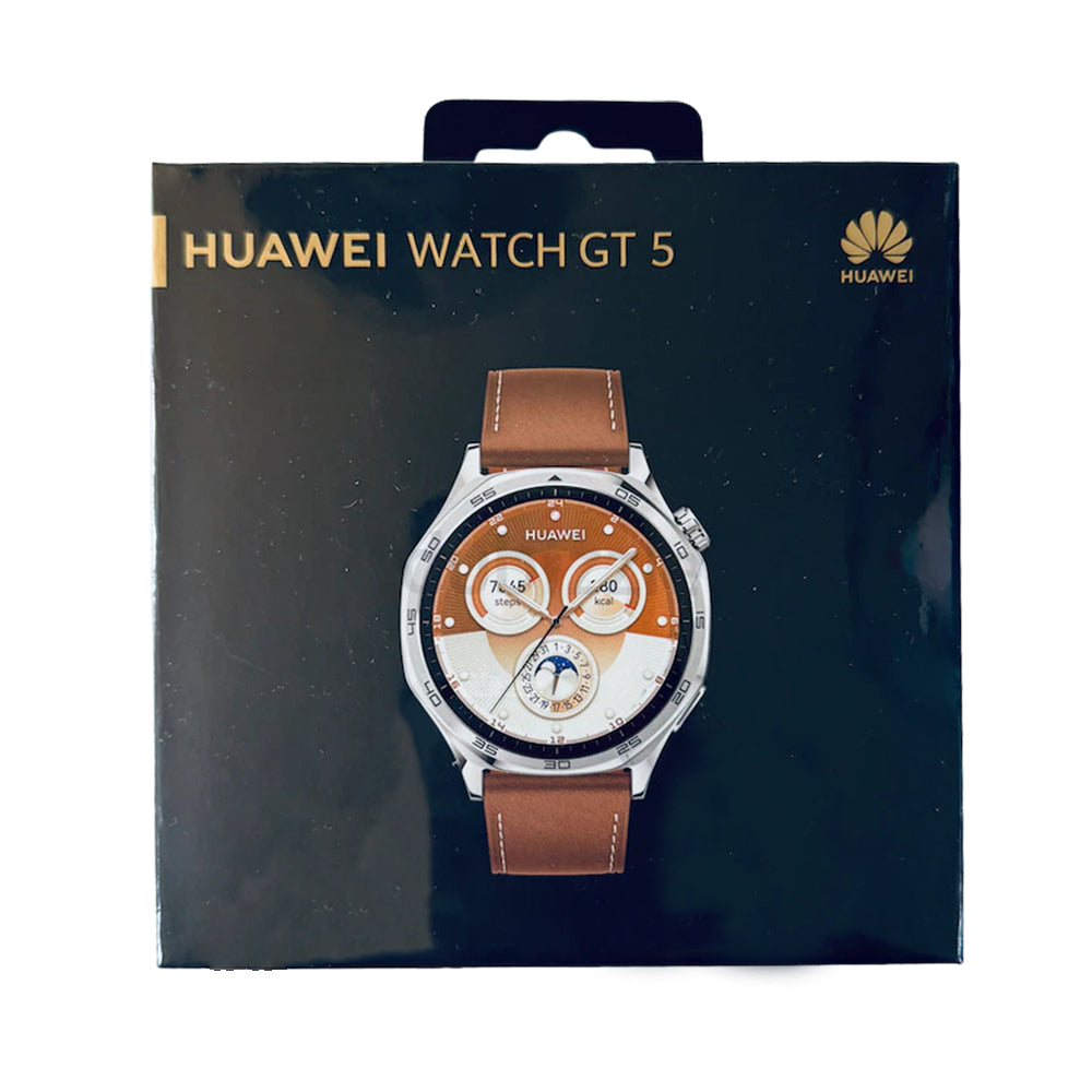 Smart Watch, Relógio Inteligente HUAWEI WATCH GT 5, 46mm, Sharp-Edged Design, iOS e Android, Sistema GPS, Marrom