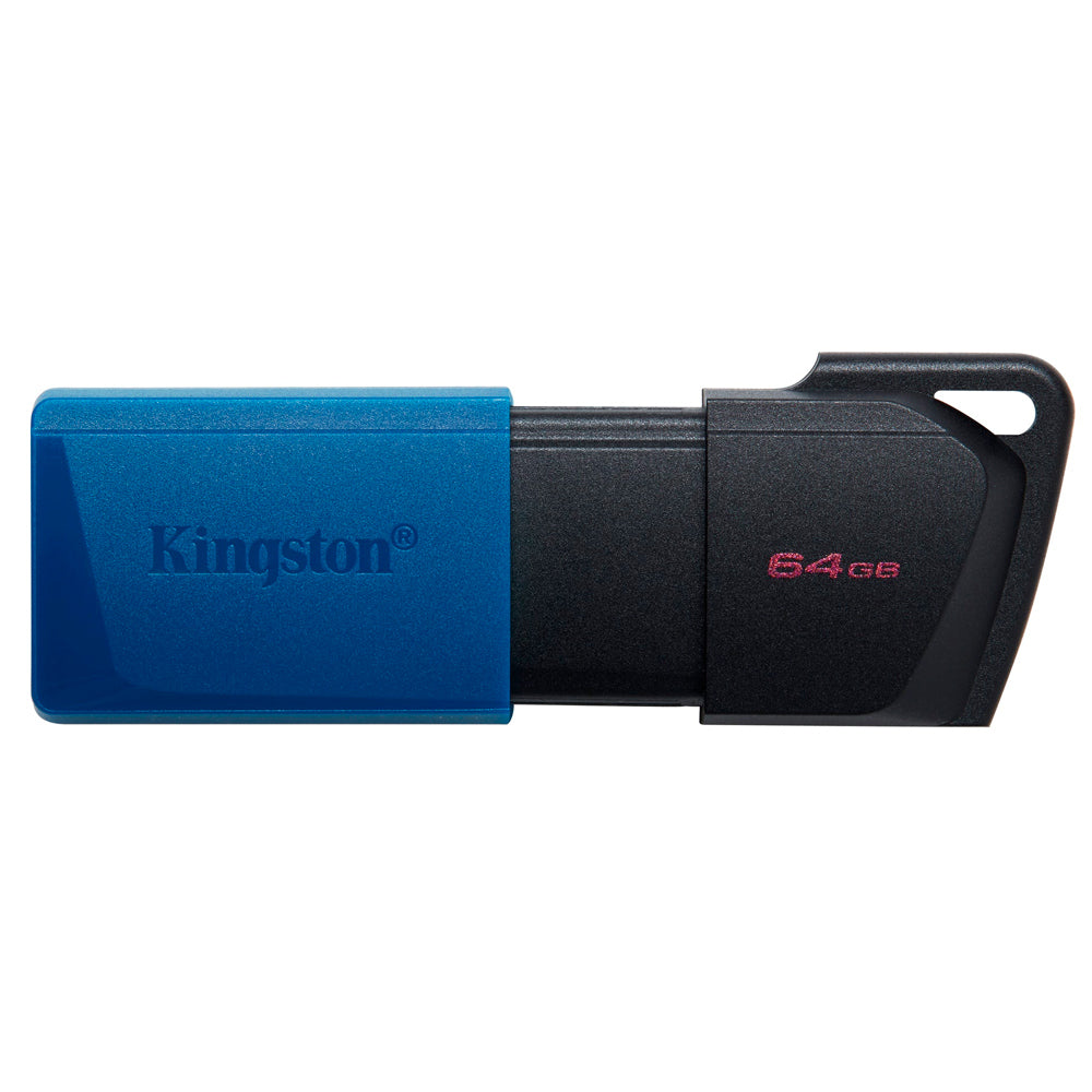 Pen Drive Kingston DataTraveler Exodia M 64GB USB 3.2 Gen1, Preto/Azul, Tampa Móvel - DTXM/64GB