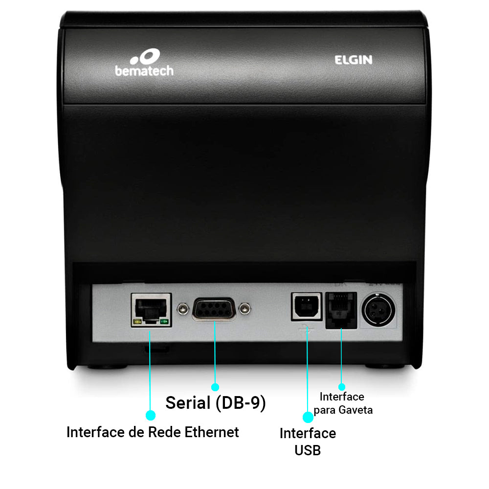 Impressora Térmica Não Fiscal Elgin i9 Full com Guilhotina, Conectividade USB, Serial DB-9 e Ethernet, Bivolt