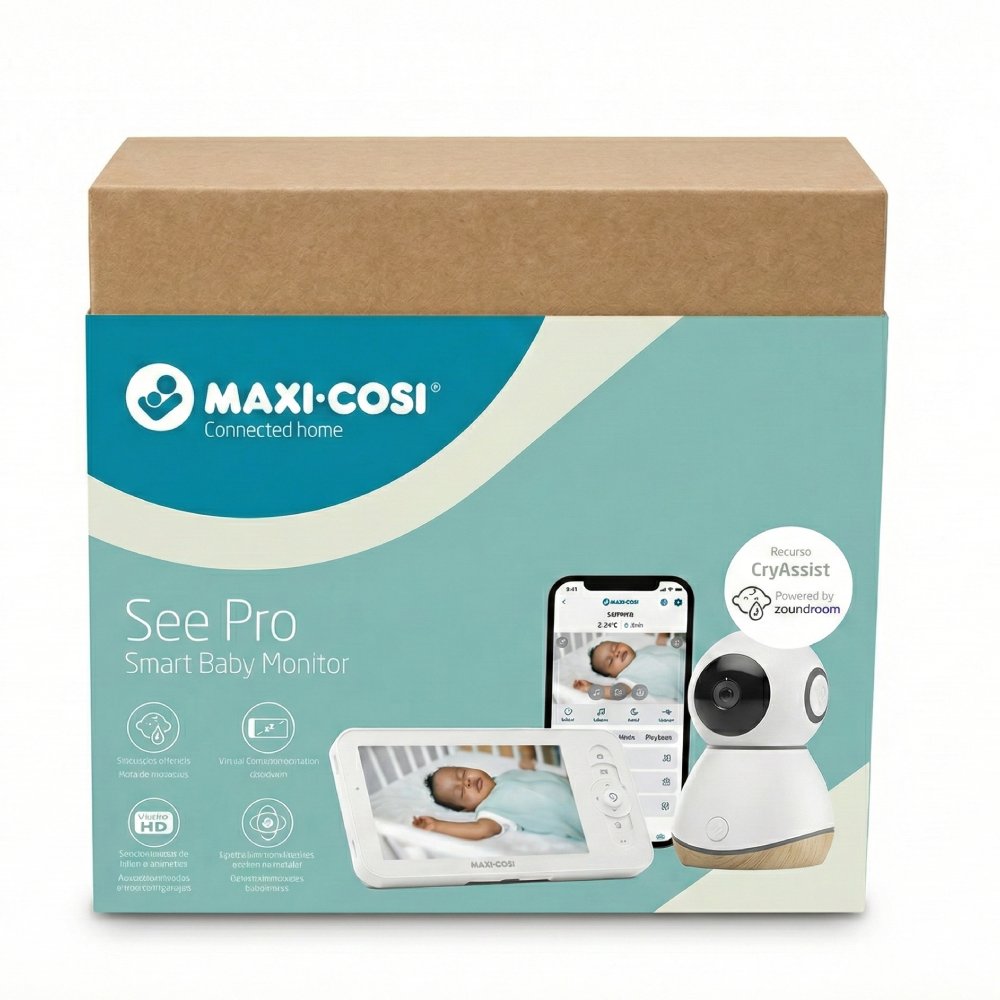 Babá Eletrônica Maxi-Cosi See Pro com Monitor 5” CryAssist Câmera 2K Visão Noturn Wi-Fi