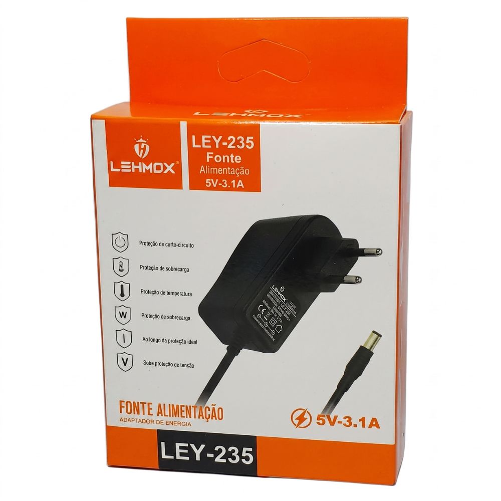 Fonte de Alimentação 5V 3.1A para Roteadores, Switch, Tv Box, Modem LEHMOX - LEY-235