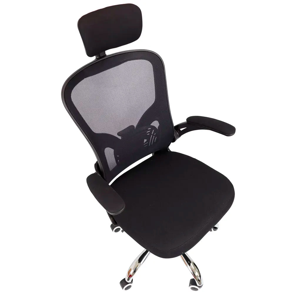 Cadeira Ergonômica Eurynom Giratória para Escritório e Home Office com Encosto Reclinável e Apoio Lomba, Preto