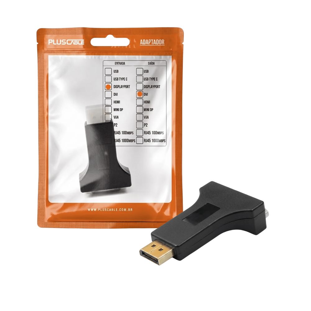 Adaptador DisplayPort/ DVI ADP-DPDVI10BK PlusCable