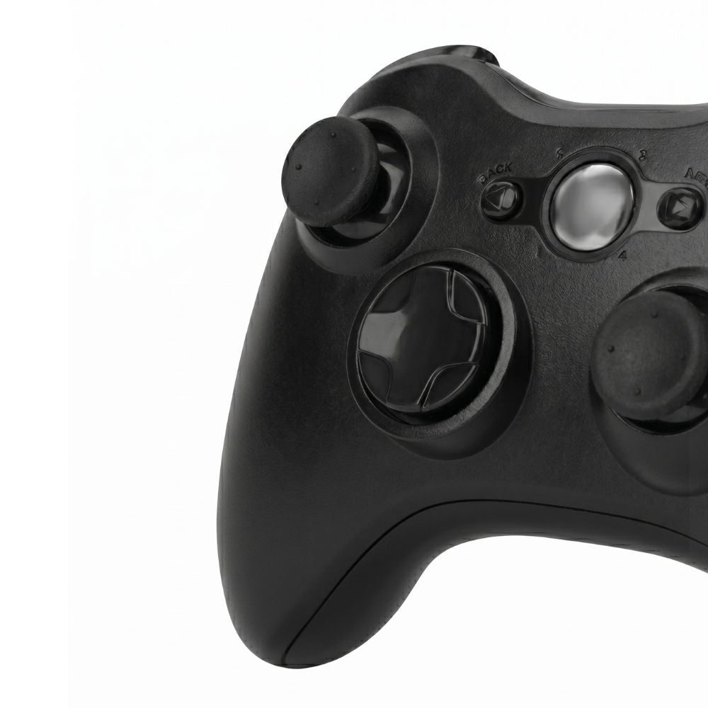 Controle Sem Fio Compatível Xbox & PC (Windows e Linux) KapBom Kap-360W Joystick Wirelles (Preto)