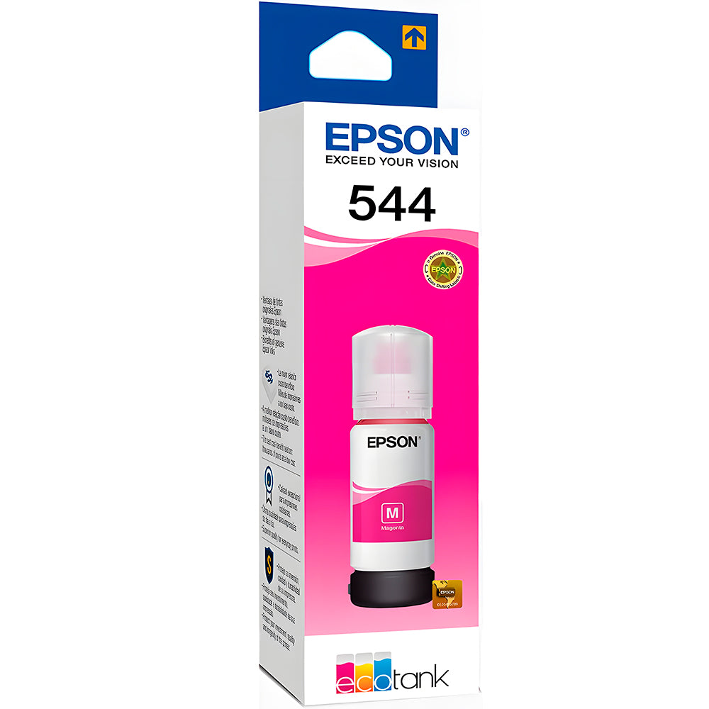 Refil de Tinta Epson Magento 544-T544320 Original Para L3110/L3150 Rende 7.500 Páginas (Na Caixa)