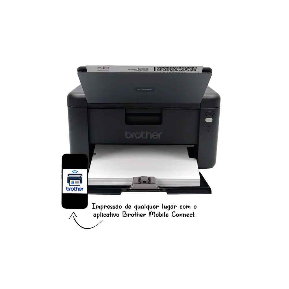 Impressora Laser Monocromática Brother HL‑L1232W-V Wi‑Fi, Até 20ppm A4, USB 2.0, Toner 1.500 pág., 220V