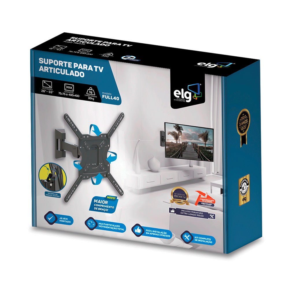 Suporte para TV Articulado até 55” ELG - FULL40