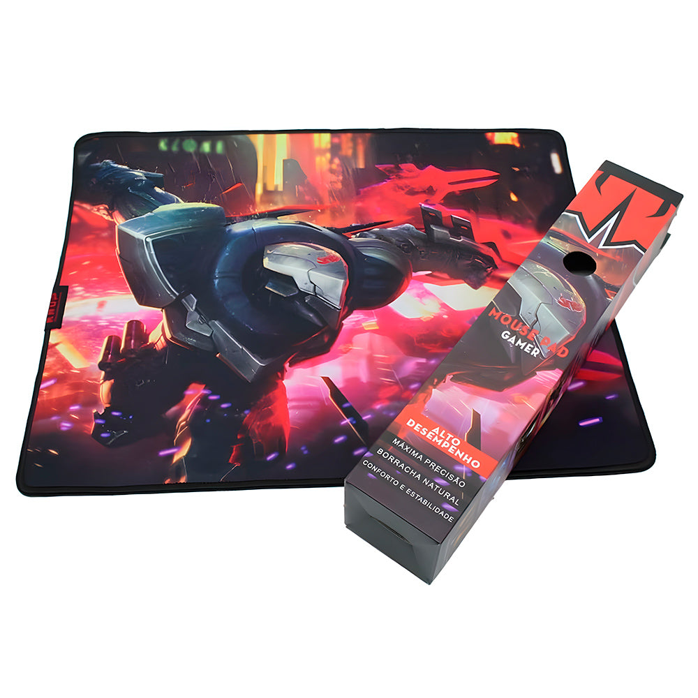 Mouse Pad Gamer Grande KNUP, 420x320mm Superficíe Têxtil Antiderrapante, Borda Costurada - KP-S07