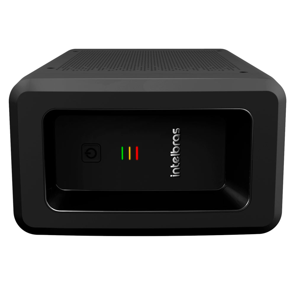Nobreak Interativo Intelbras ATTIV 1500VA Semissenoidal, Preto Entrada e Saída 220 Voltes Com 8 Tomadas de 10 Amperes