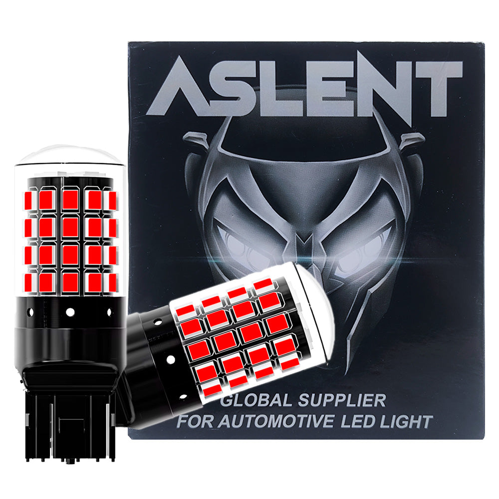 Kit Lâmpada LED CANbus, Para Farol de Carro, Soquete 7443, Vermelho, ASLENT