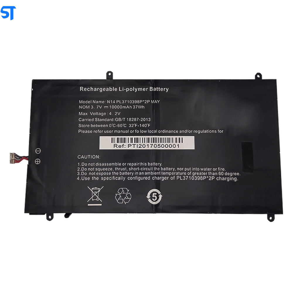 Bateria Para Ultrabook N14pl3710398p*2p May 3.7V = 10000mAh 37Wh :Volt: 4.2V- Semi Nova