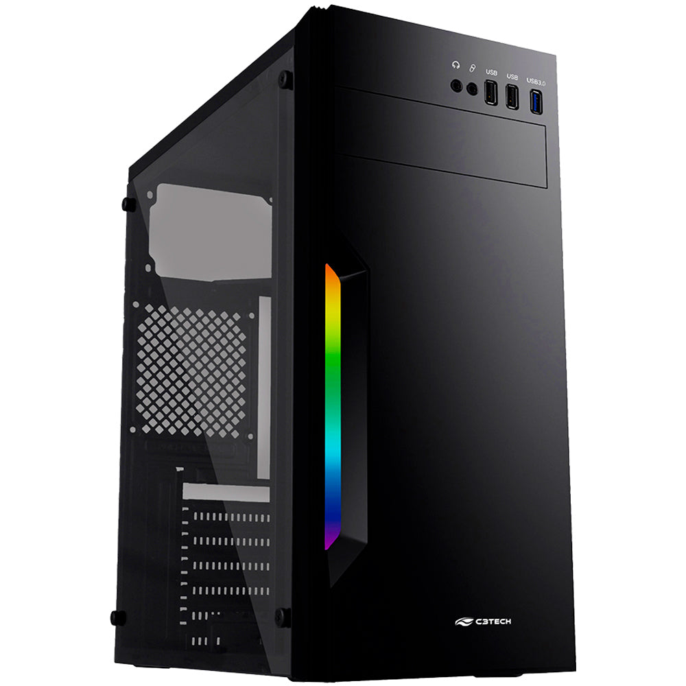 Gabinete Gamer MT-G210BK S/Fonte C3Tech - Preto