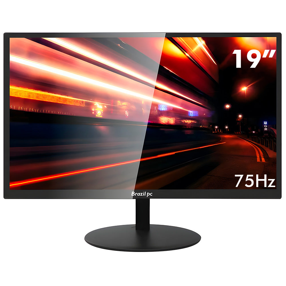 Monitor LED 19 Brasil PC 75hz BPC-19WE02-B Slim-Preto