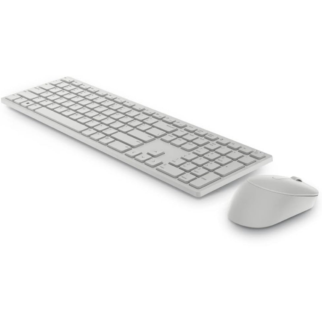 Kit Teclado e Mouse Sem Fio Dell Pro, KB3121Wt, ABNT2, Até 4.000 DPI, Bluetooth 2.4GHz, Branco