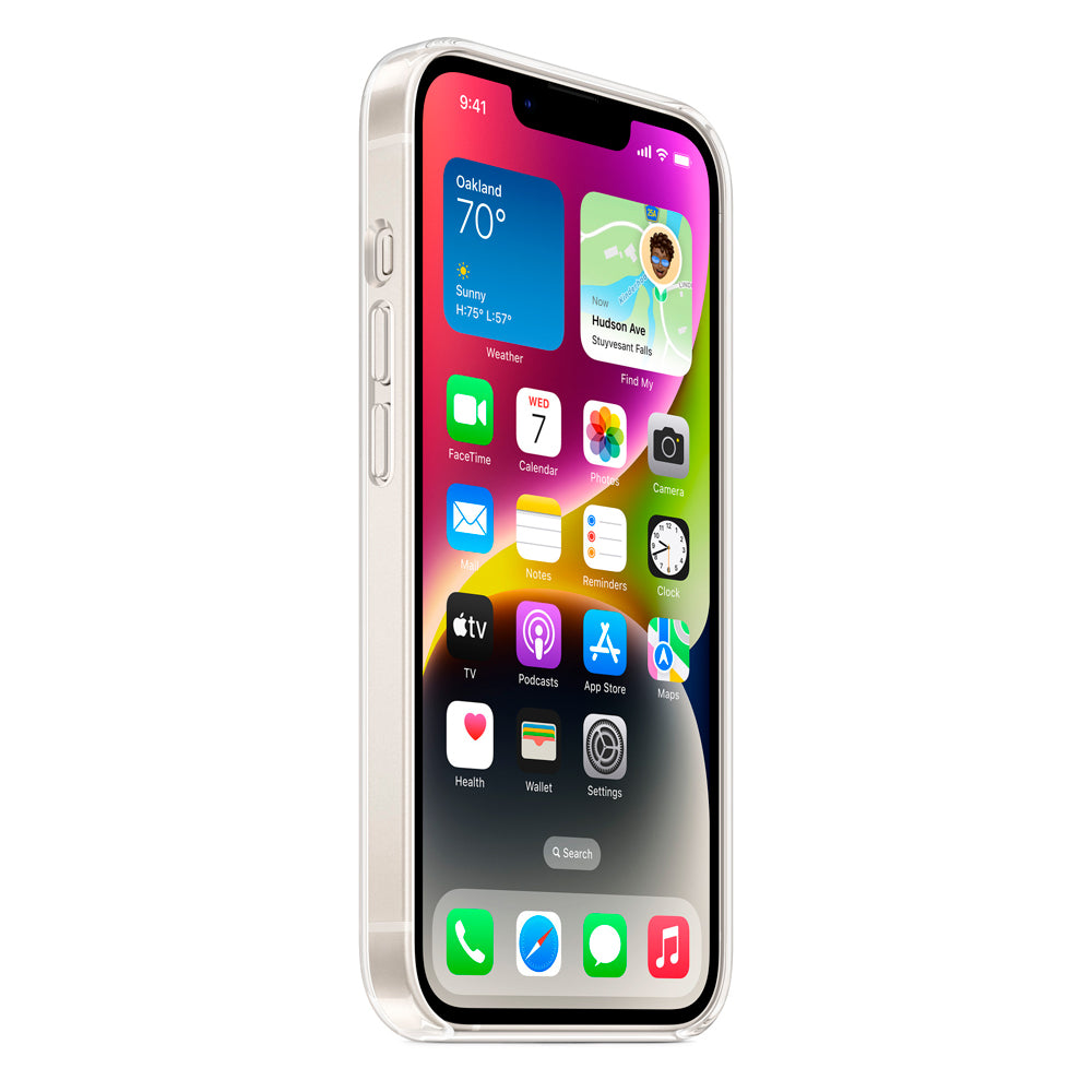 Capa Transparente, Com Suporte Para Carregamento Magnético, Para iPhone 14