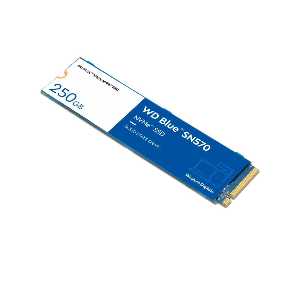 SSD M.2 NVMe SN570 WD Blue 250GB, Leitura 3300MB/s, Gravação 1200MB/s - WDS250G3B0C