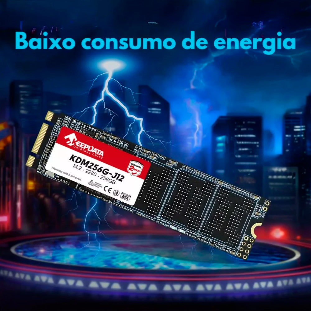 SSD M.2 SATA III Keepdata KDM256G-J12 256GB 2280 Leitura 550MB/s Gravação 500MB/s