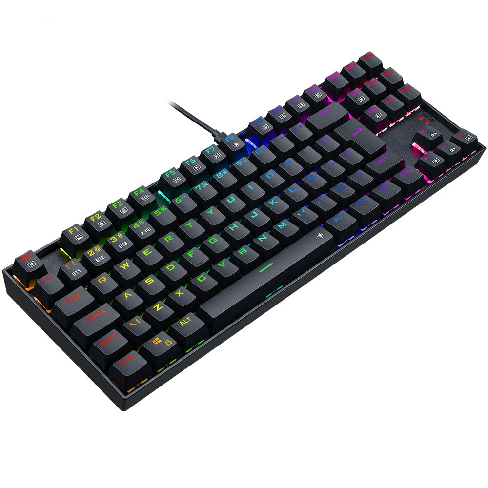 Teclado Mecânico Gamer Redragon Kumara Pro RGB Switch Marrom Preto - K552RGB-BRS-B