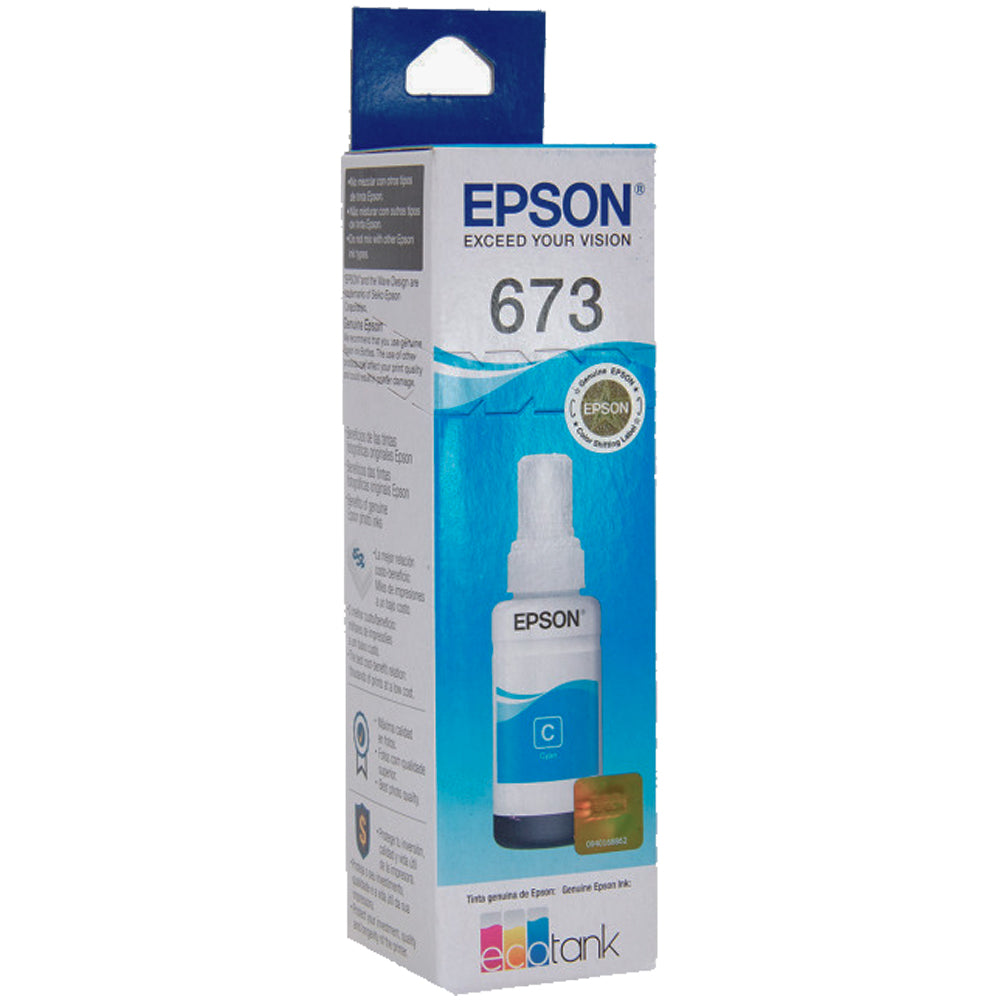 Refil de Tinta Epson 673 Azul T673220 AL Ciano L805 L800 L810 L1800 L850 Original 70ml