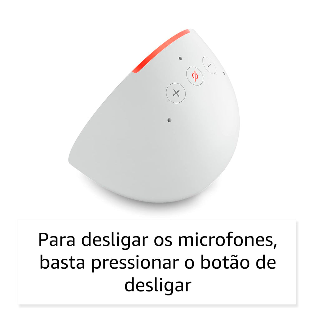 Echo Pop Smart Speaker Com Alexa, Controle De Voz, Wi-Fi, Alto Falantes Potentes - Branco