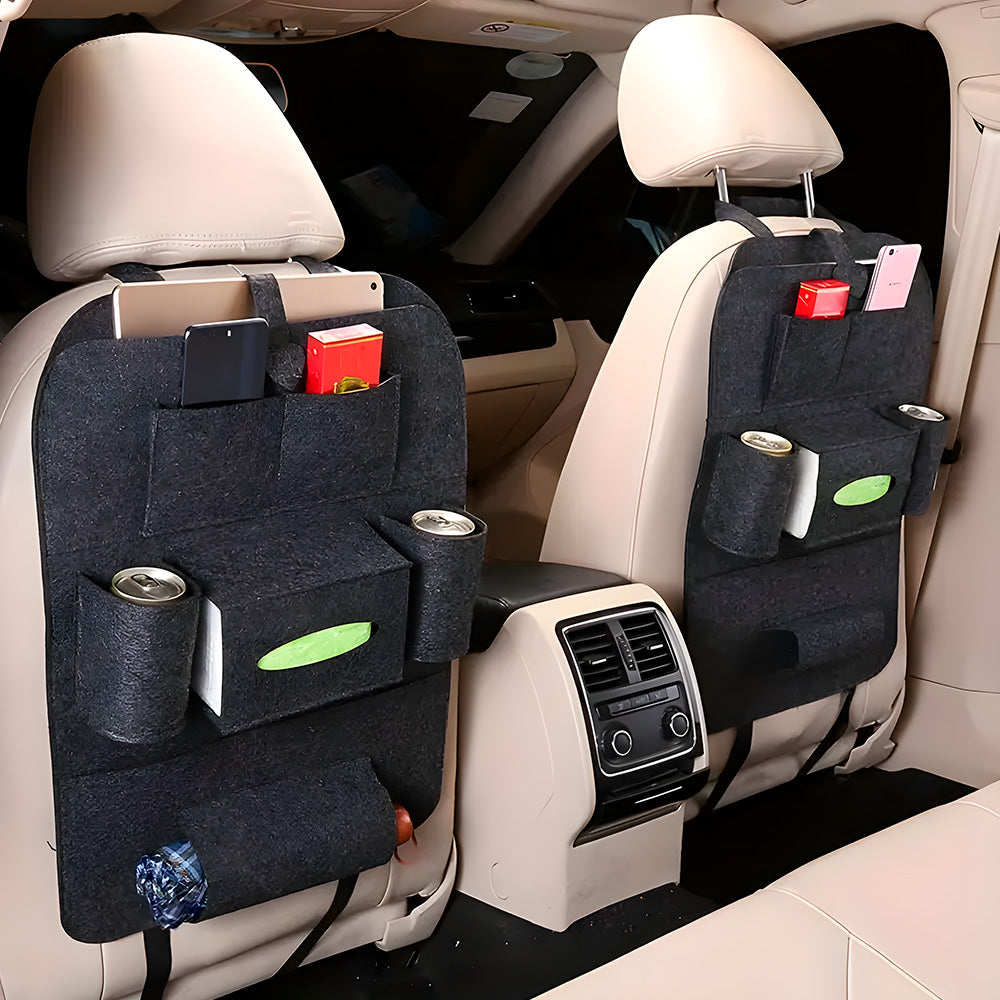 Capa de Encosto Veicular, Guarda Objetos, Multiuso, Universal, Preto