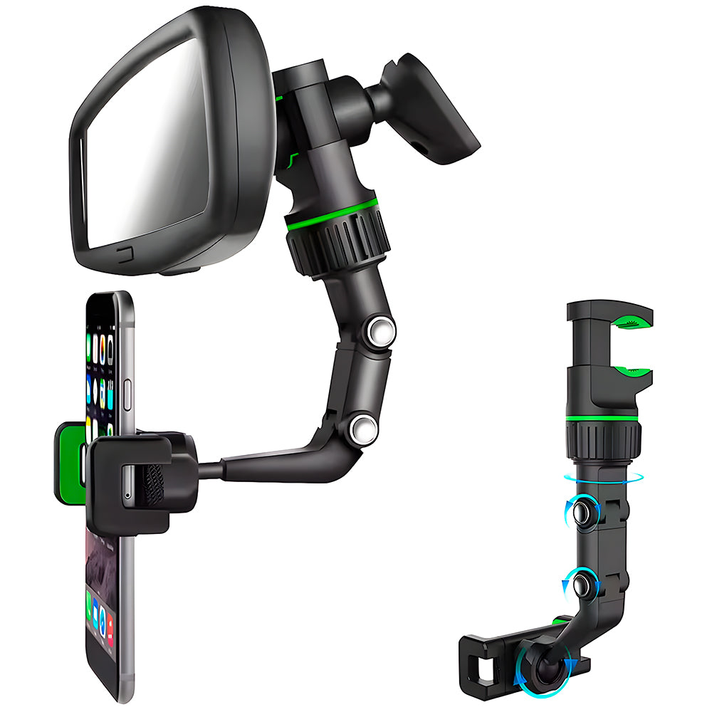 Suporte Veicular Para Celular, Universal, Multifuncional, 360 Graus, Preto/Cinza