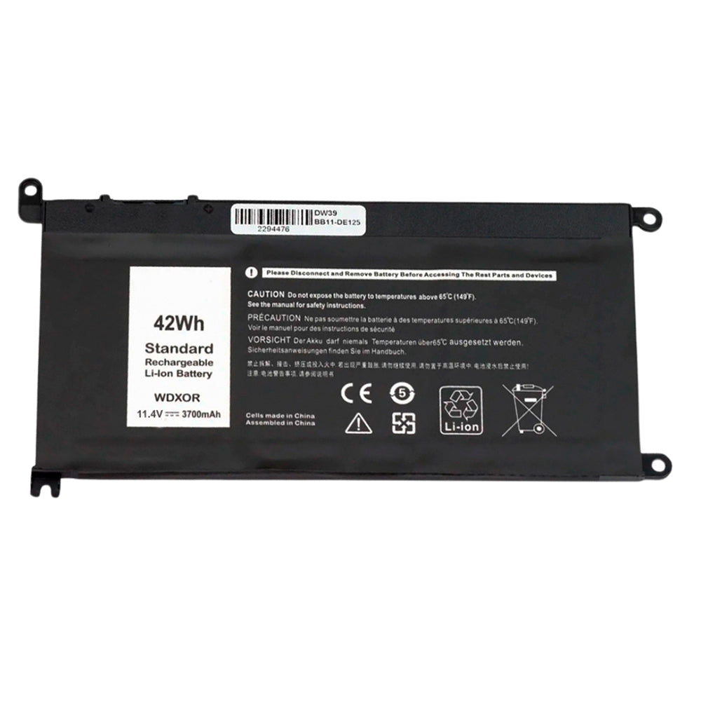 Bateria Notebook Compativel Com Dell Inspiron WDX0R - 11.4V -3.700mAh, 42WH, Polímero - BringIT