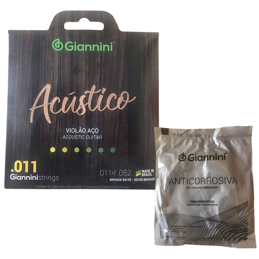 Encordoamento Violão Aço GIANNINI ACUSTICO GESPW