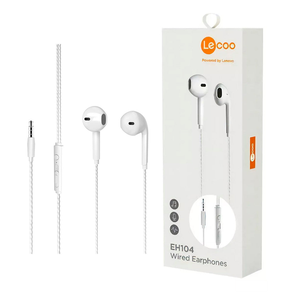 Fone De Ouvido Intra Auricular Eh104 Lecoo Branco