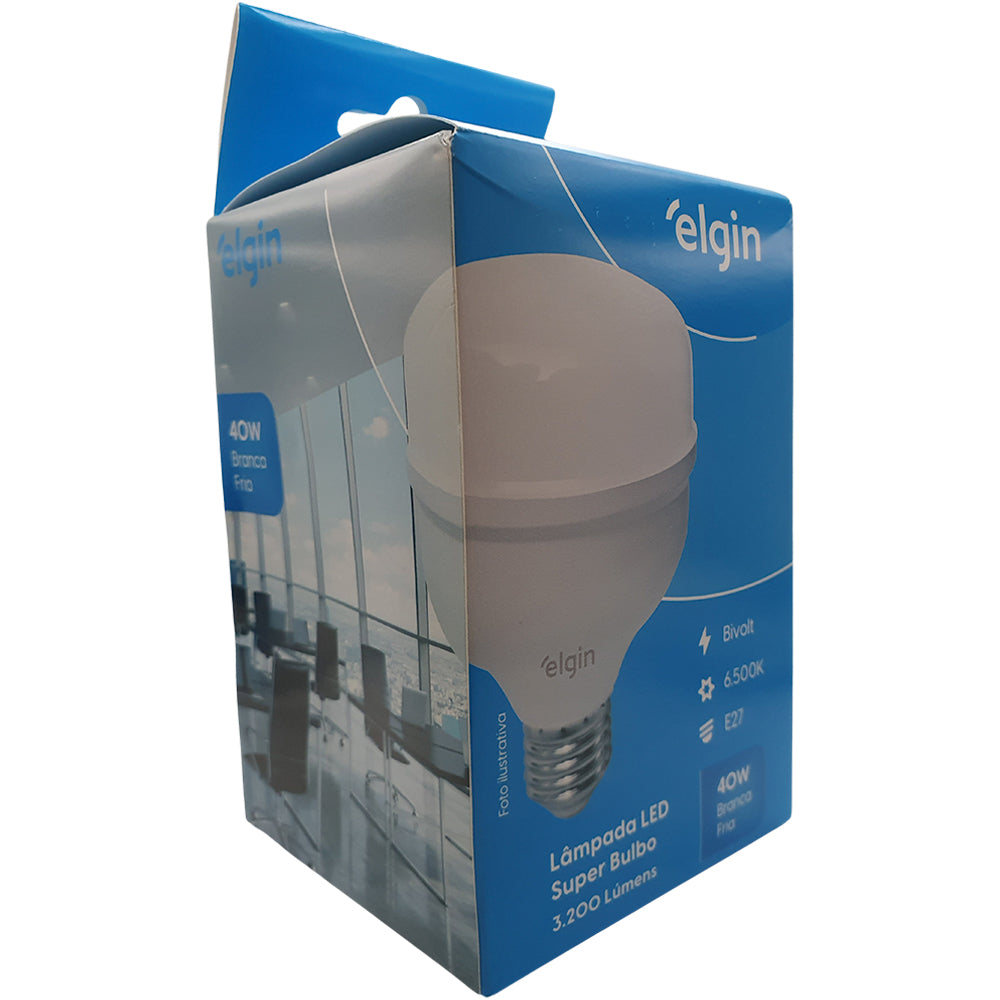 Lampada Bulbo LED T 40W, Branca Fria, 3.200 Lúmens, Bivolt 6500K LD, Elgin - 48LSB40FLD00