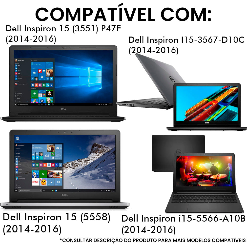 Bateria Notebook Compatível Dell Inspiron Série 15 e 14 -4 Células Pn- M5y1k 14.8V, 30wh, 2000mAh