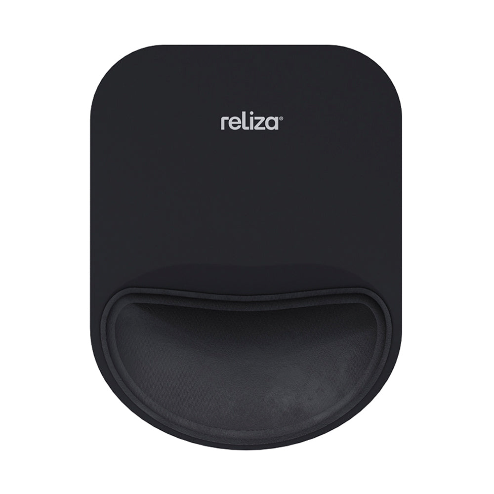 Mousepad Ergonômico 17x22cm, Reliza Compact, Com Apoio de Pulso e Base Antiderrapante - Preto