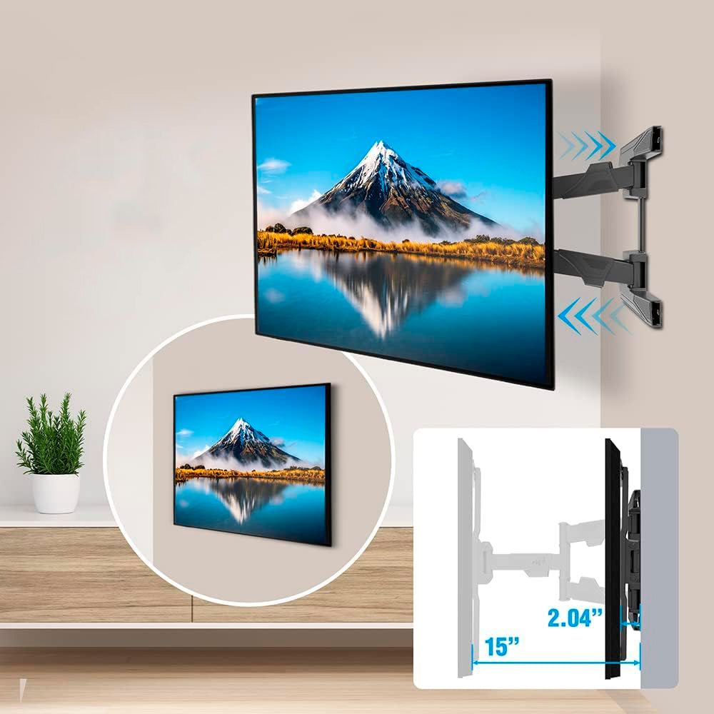 Suporte Articulado de Parede Para TV's Planas e Curvas de 32'' a 86'', Com Carga Máxima de 46 Kg - A02V6N - ELG