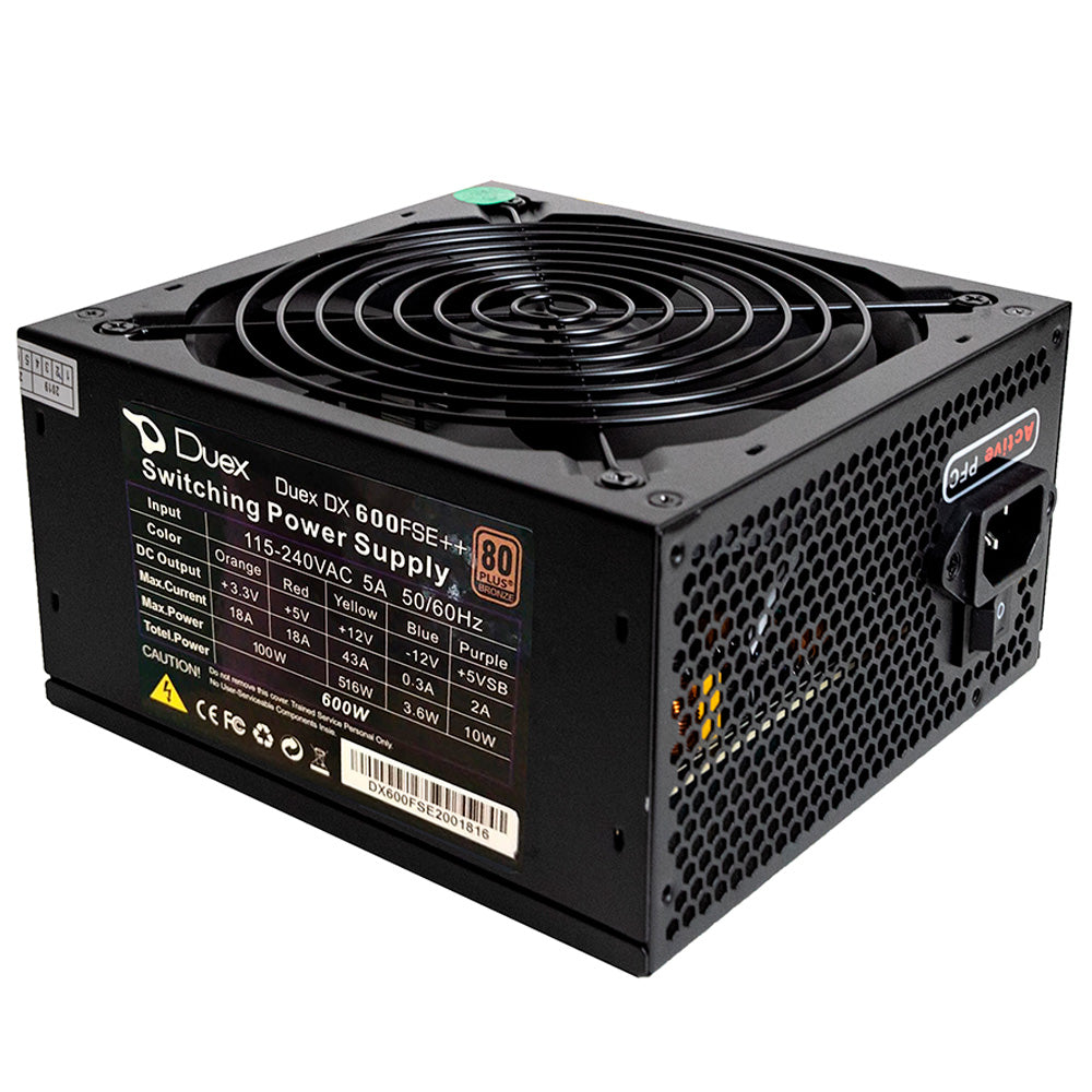 Fonte ATX Duex 600w 80 Plus Bronze PCF Ativo Full Modular - Dx-600FSE++