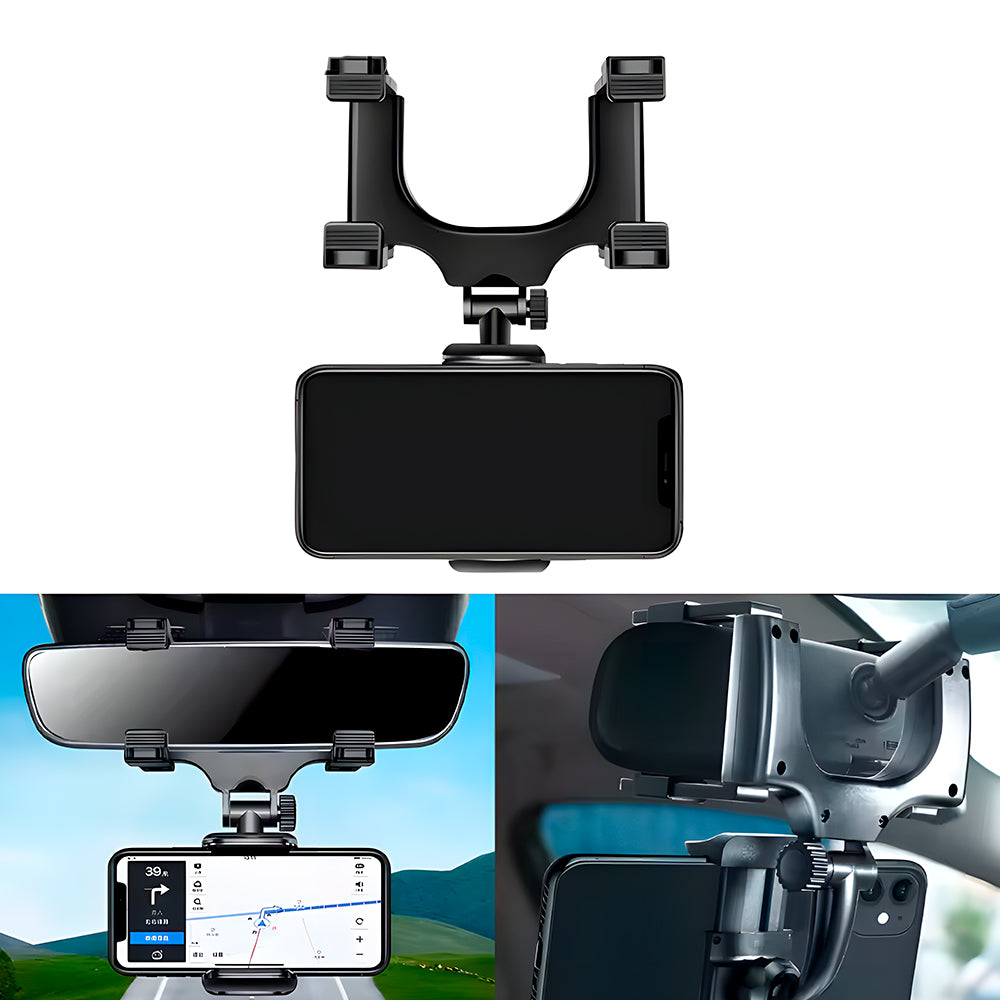 Suporte Veicular Para Celular, Retrovisor Carro, Universal, Com Fixação, Rotação 360 Graus
