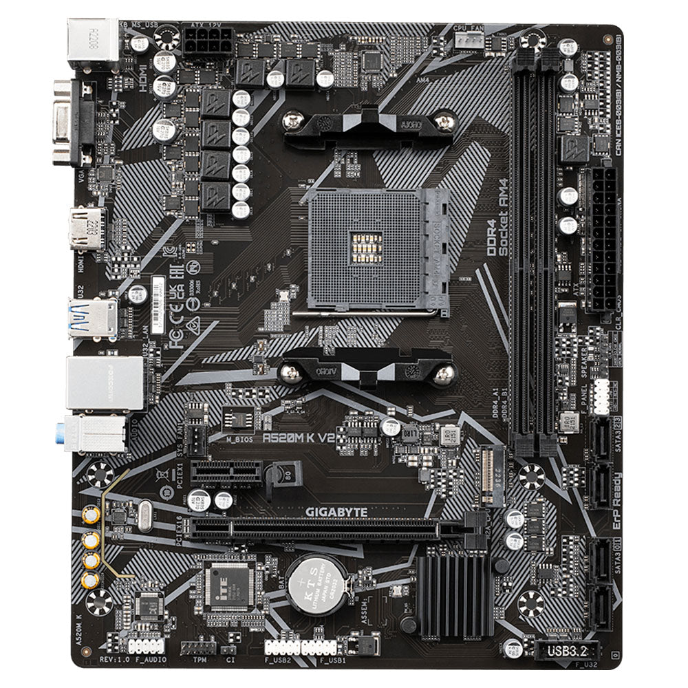 Placa Mãe Gigabyte A520M K V2 (rev. 1.0), AMD, Micro ATX, DDR4 - A520M K V2