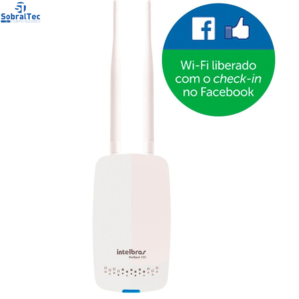 Roteador Wireless 300Mbps Intelbras Hotspot 300 Com Chek-in No Facebook
