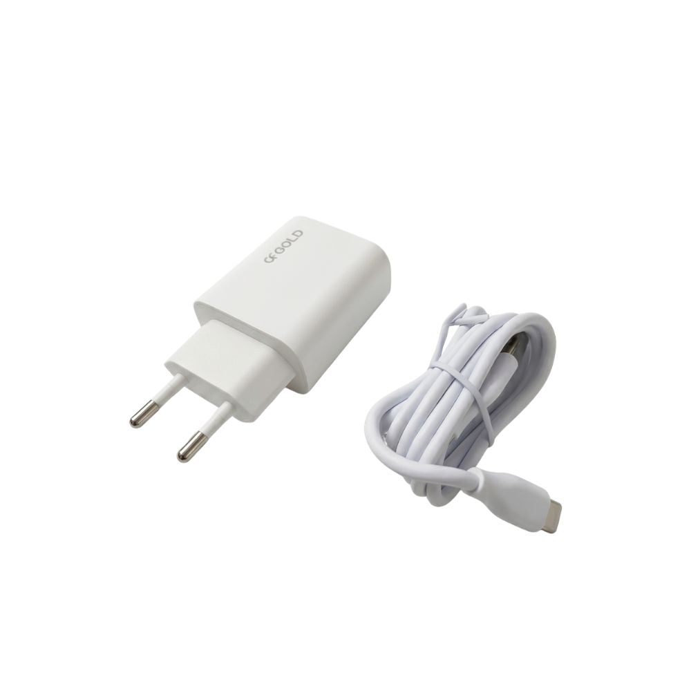 Carregador de Celular Rápido USB-C 4.1A 2 Entradas USB CA16-3 - Branco