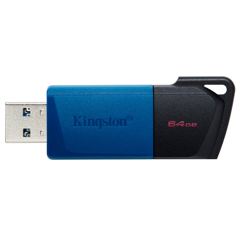 Pen Drive Kingston DataTraveler Exodia M 64GB USB 3.2 Gen1, Preto/Azul, Tampa Móvel - DTXM/64GB