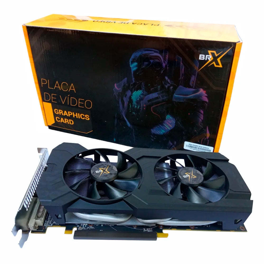 Placa de Vídeo AMD Radeon RX580, 8GB GDDR5, 256-bit, 2048SP, PCI Express 3.0, HDMI/DP/DVI, Dual Fan - BRX