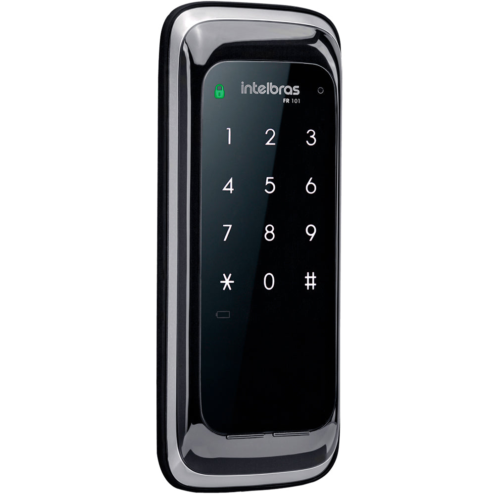 Fechadura Digital de Sobrepor Com Senha Touch Screen FR 101 Preto Intelbras